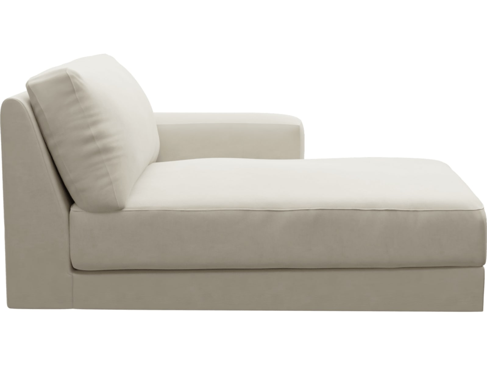 Monica Muse Flax Right Arm Facing Chaise Module color Muse Flax