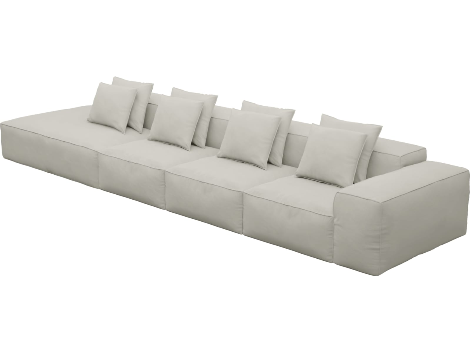 Riley California Ivory Modular Sofa - 1x Arm, 3x Armless, 1x Left Terminal color California Ivory
