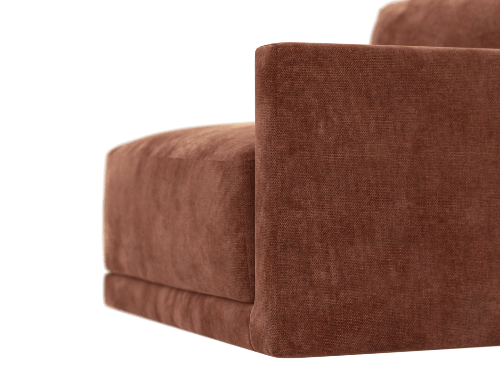 Haven Muse Rust Right Arm Facing Sofa Module color Muse Rust