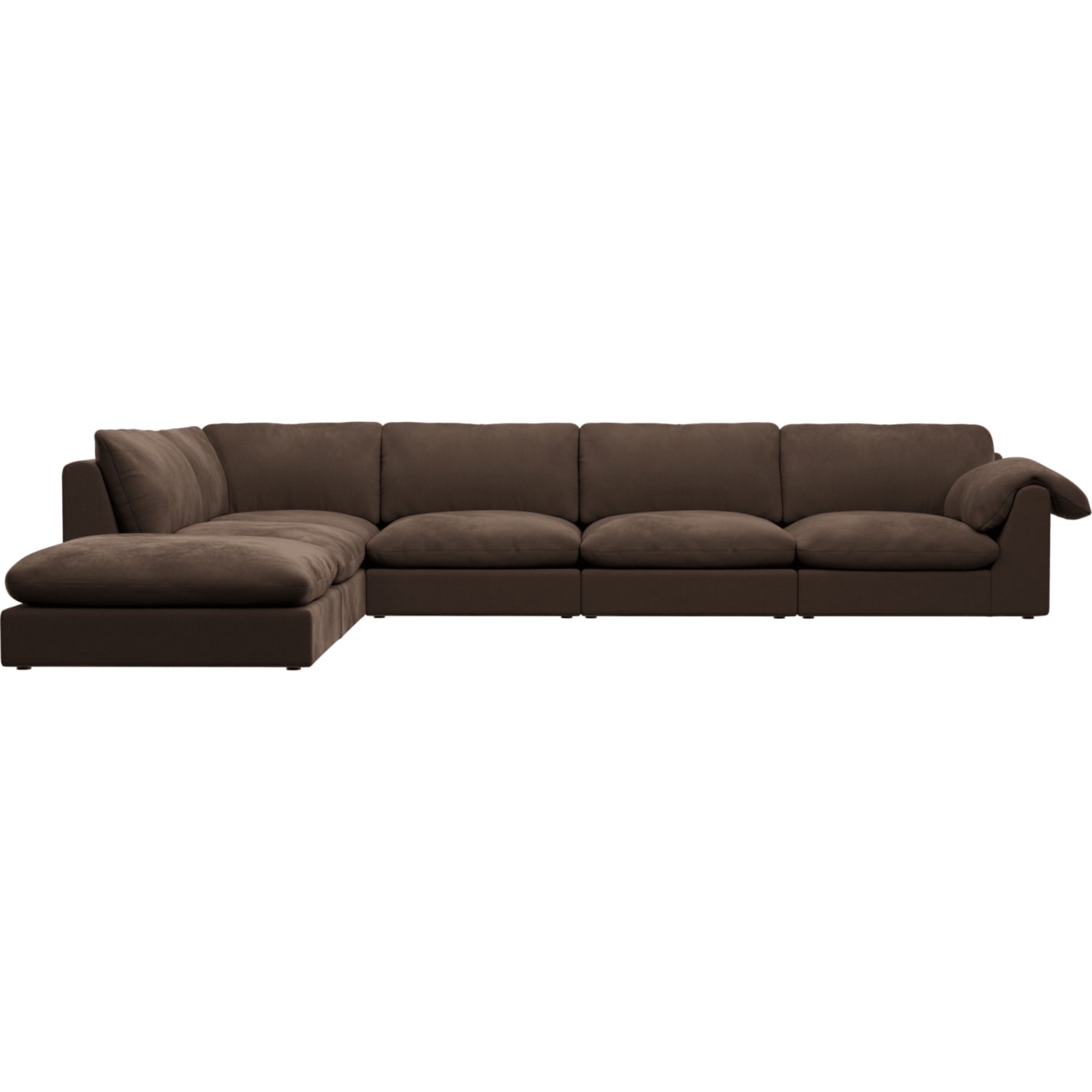 Ludlow Muse Chocolate Sofa - 6 Seater LAF Terminal color Muse Chocolate