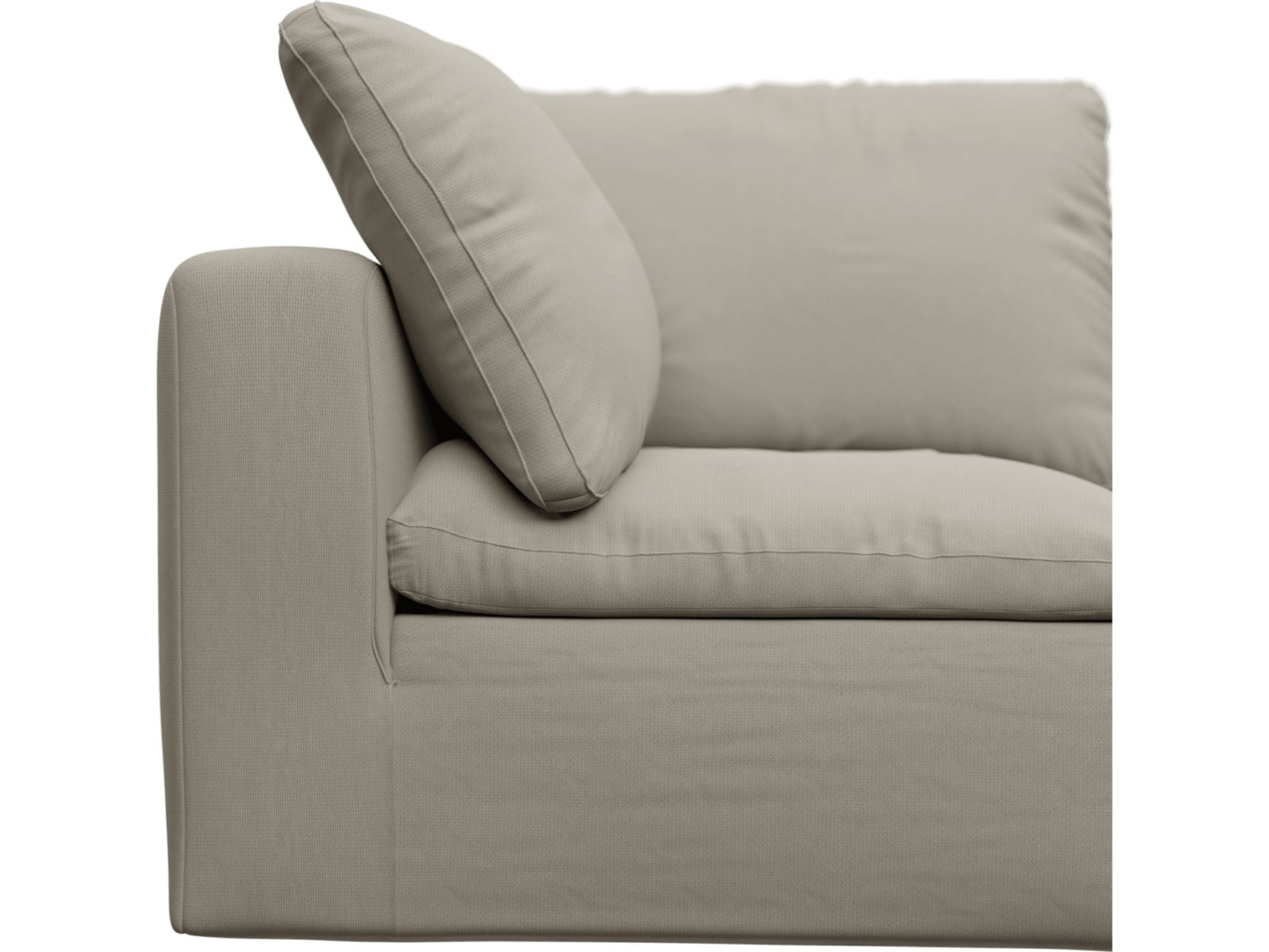 Cloud Plaza Natural Modular Sofa - 5 Piece color Plaza Natural