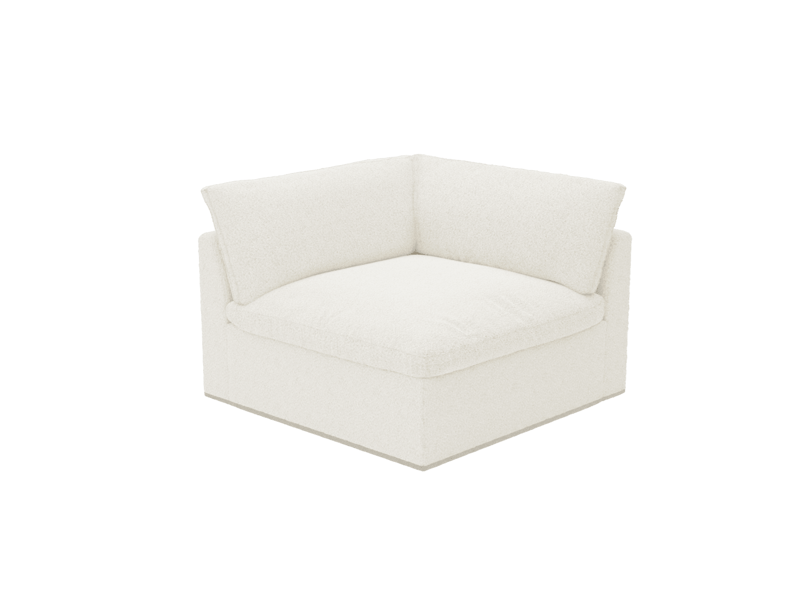Retreat Boucle Ivory Corner Sofa Module color Boucle Ivory