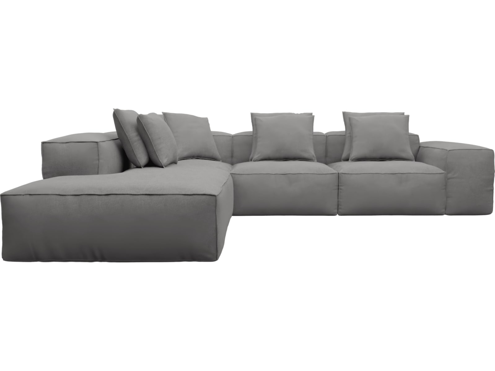 Riley California Slate Modular Sofa - Arm, 2x Armless, Corner, Left Terminal color California Slate