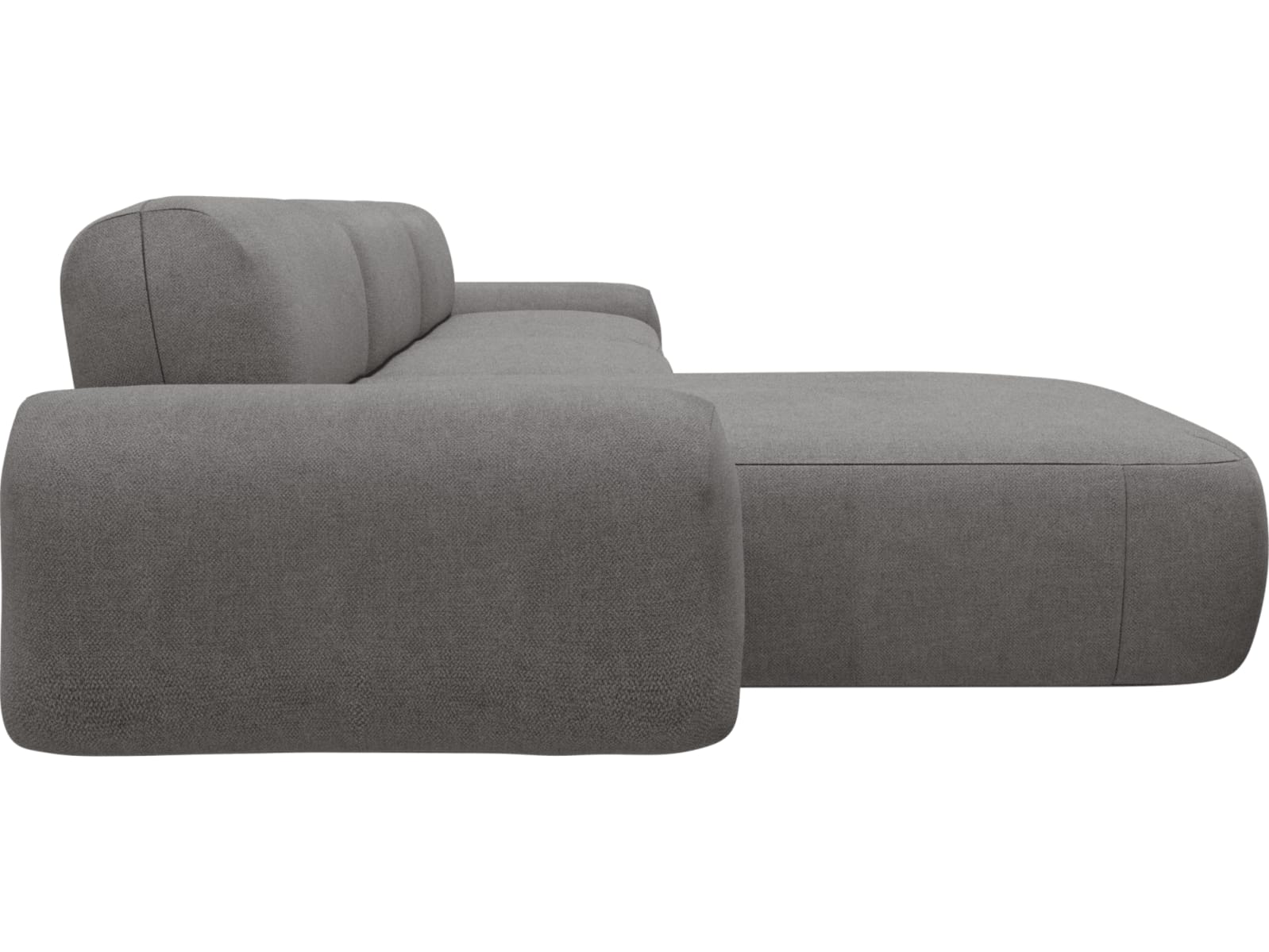 Beckett California Slate Chaise Sofa - 3 Seater color California Slate
