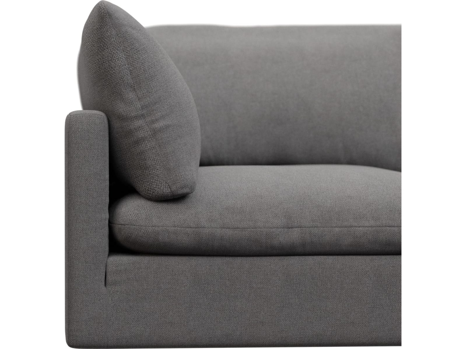 Willow California Slate Corner Sofa Module color California Slate