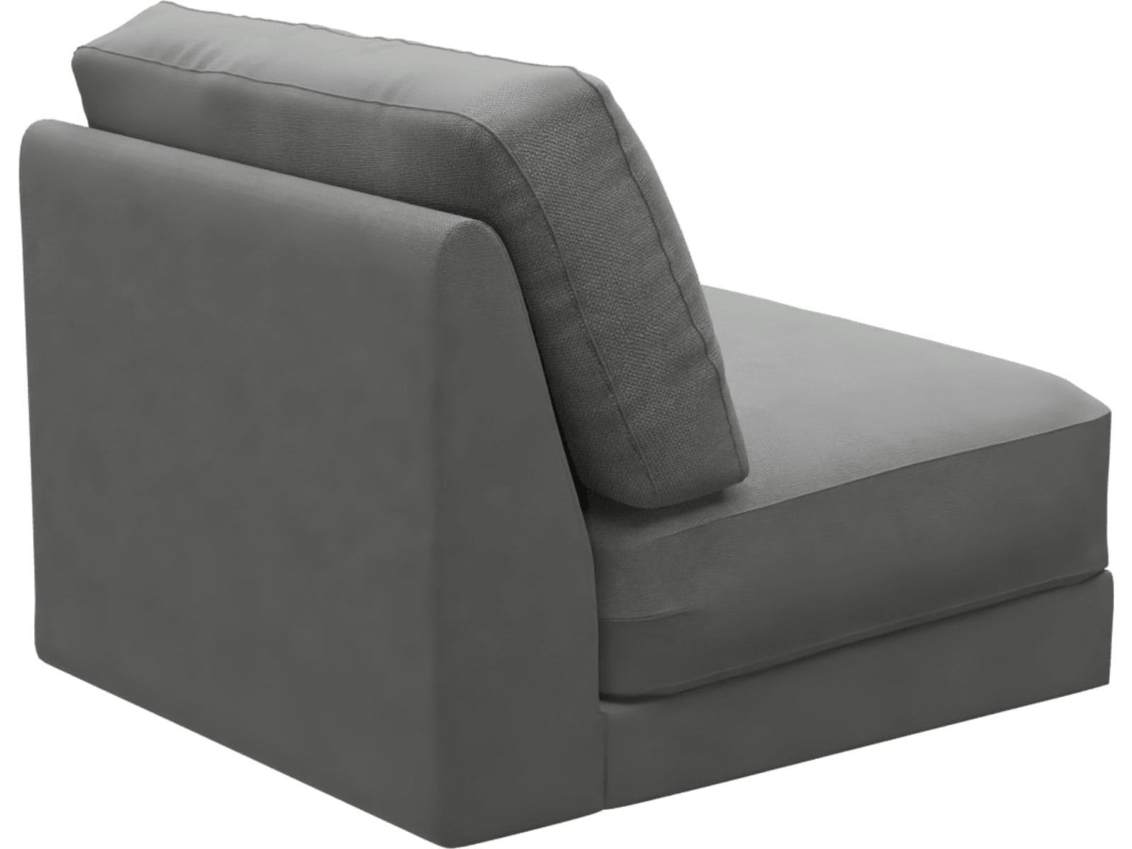 Monica Maya Flint Armless Sofa Chair Module color Maya Flint