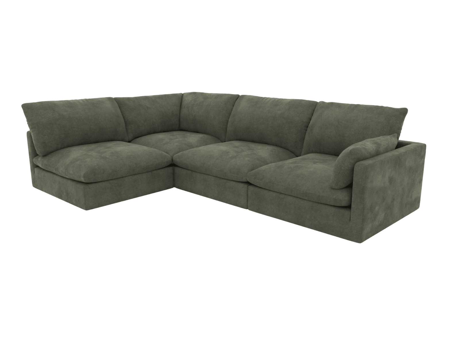 Willow Muse Forest Corner Modular Sofa LAF Terminal - 4 Seater color Muse Forest
