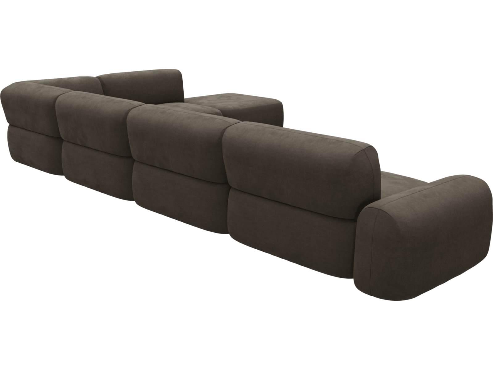 Beckett Muse Mink Modular Sofa - 7 Piece color Muse Mink
