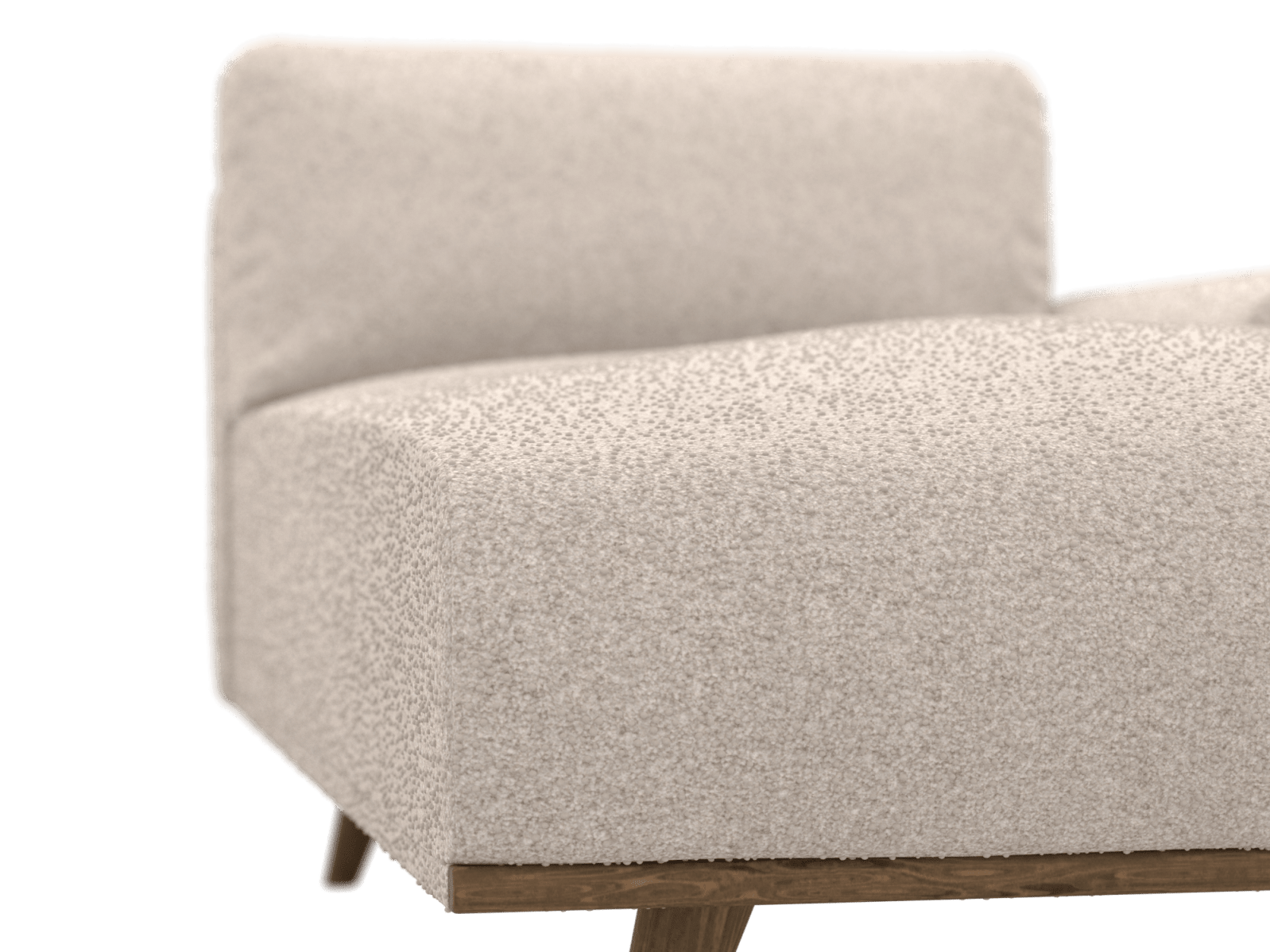 Dane Boucle Pumice Chaise Right Arm Facing Sofa Module color Boucle Pumice
