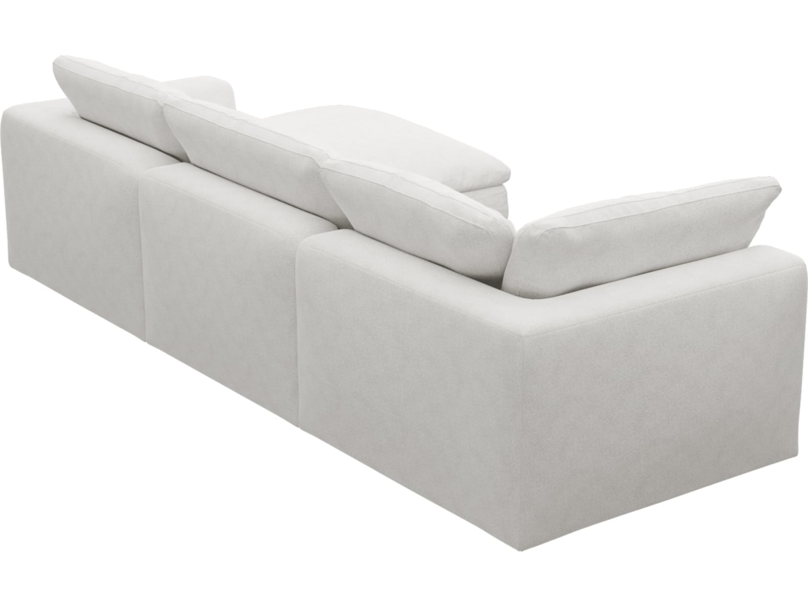 Cloud Deep Noa Fog Modular Sofa - 3 Seater Chaise color Noa Fog