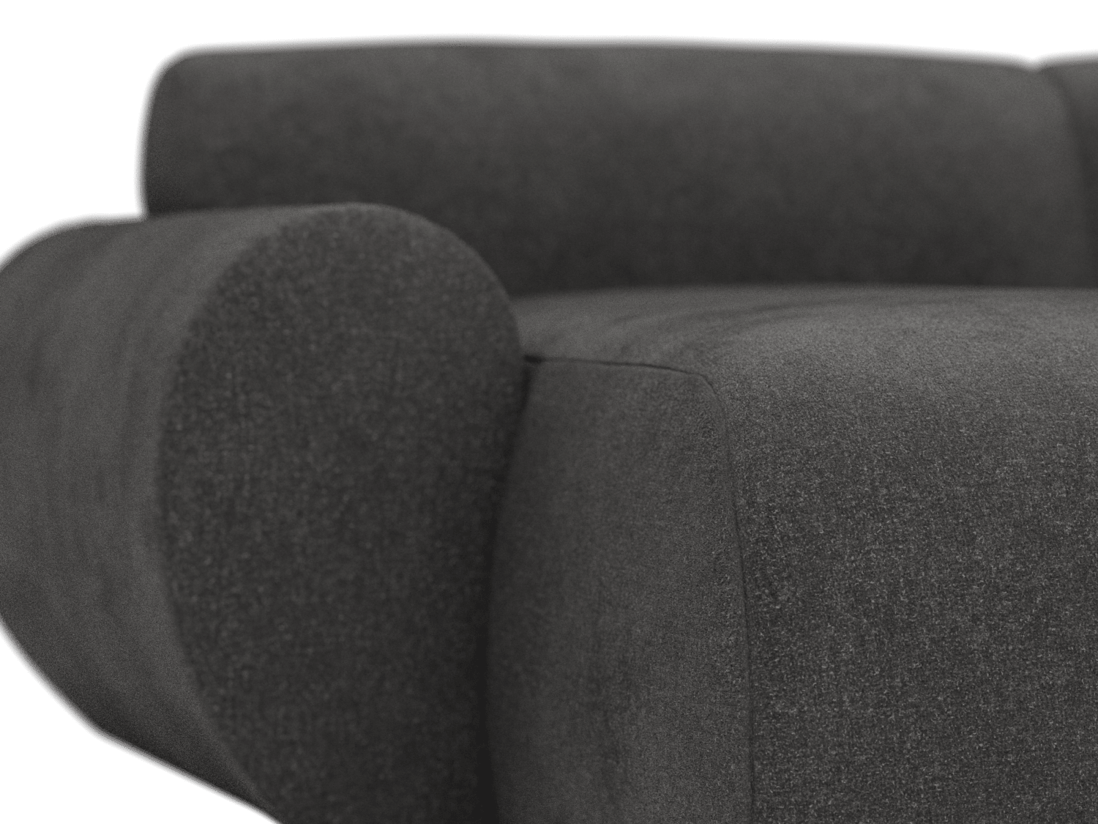 Malmo California Charcoal Chaise Sofa - 3 Seater color California Charcoal