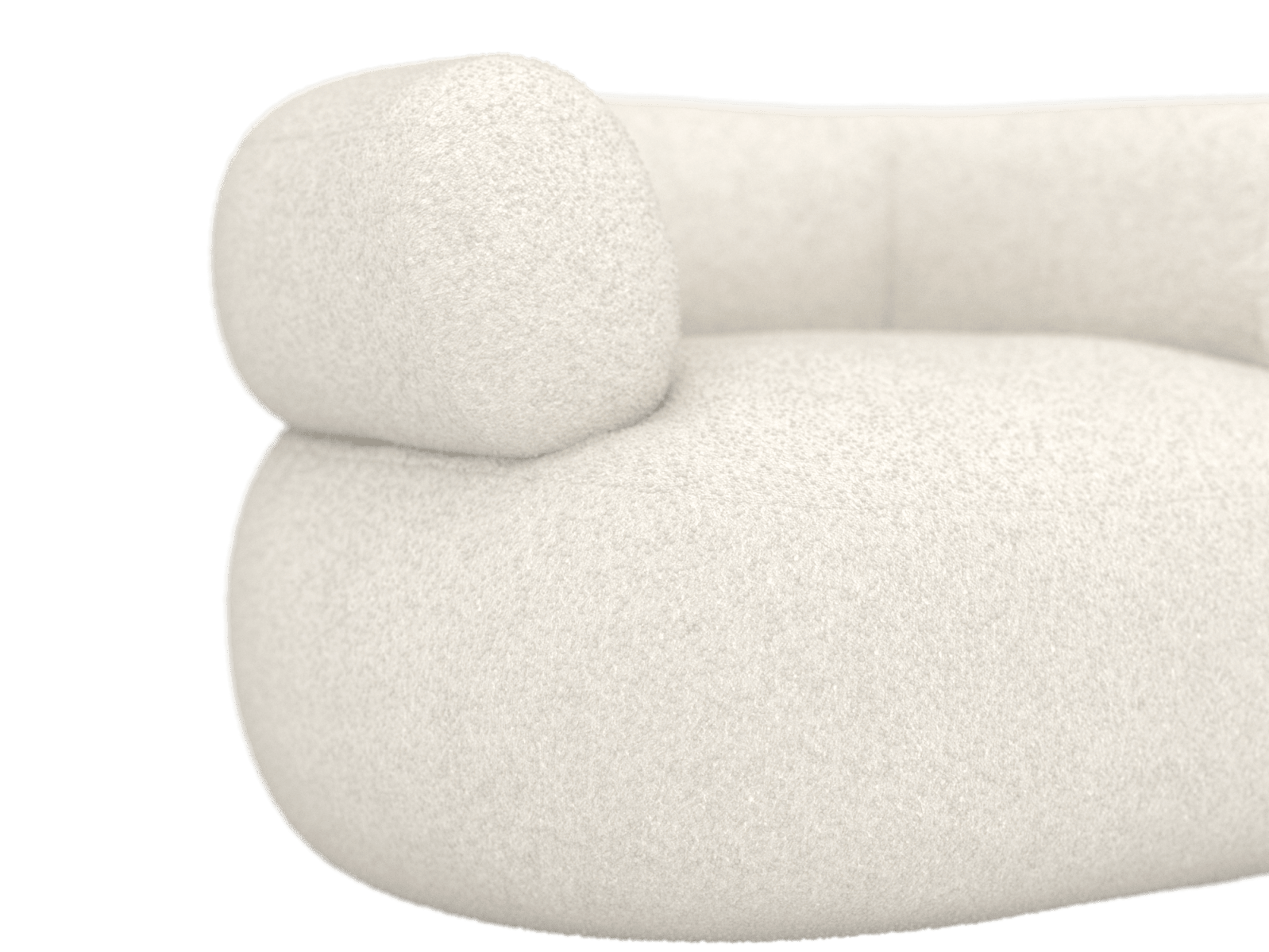 Colette Boucle Ivory Swivel Armchair color Boucle Ivory