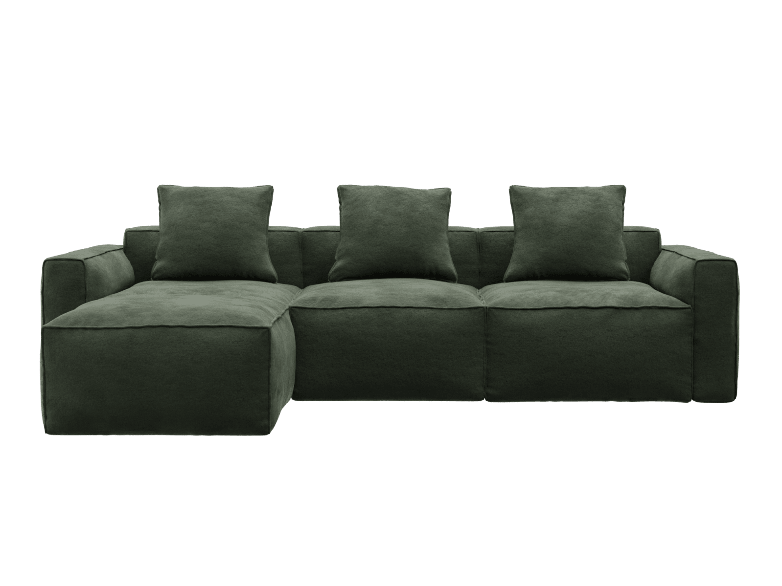 Riley Apt Muse Forest Sofa - 3 Seater and Ottoman color Muse Forest