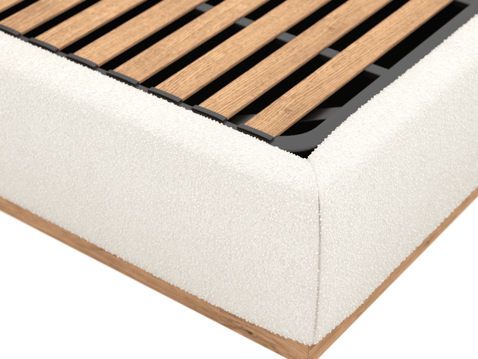 Haven Gas Lift Bed Boucle Ivory Double color Boucle Ivory