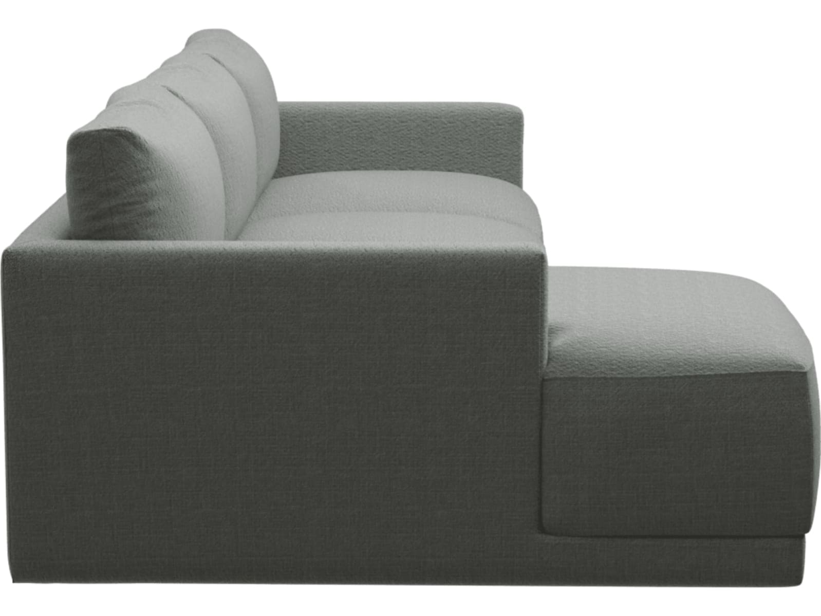 Haven Apt Tribute Storm Chaise Sofa color Tribute Storm