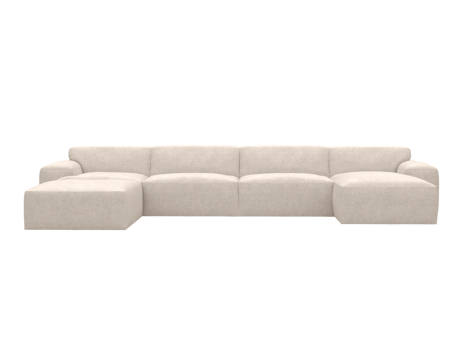 Copenhagen Noa Desert Chaise Sofa - 5 Seater U Shaped Modular color Noa Desert