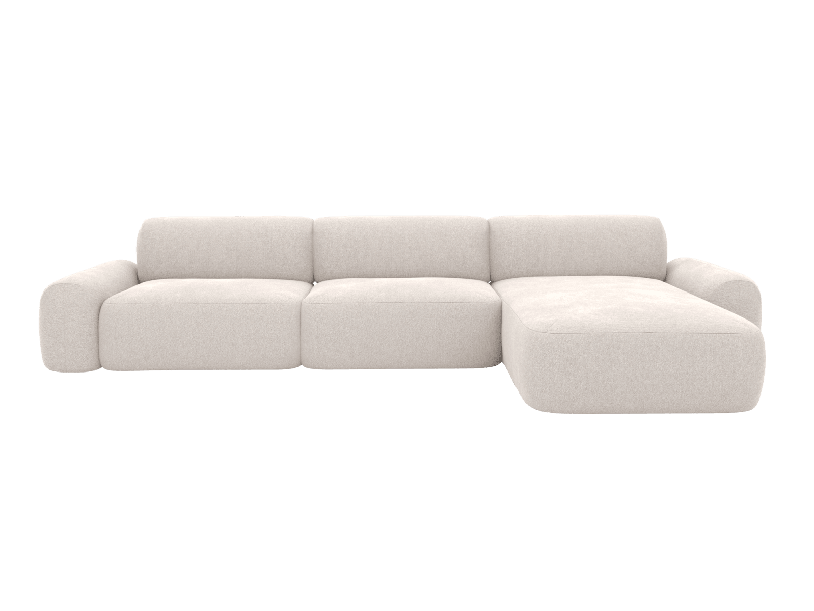 Beckett Toorak Pearl Modular Chaise Sofa - 3 Seater color Toorak Pearl