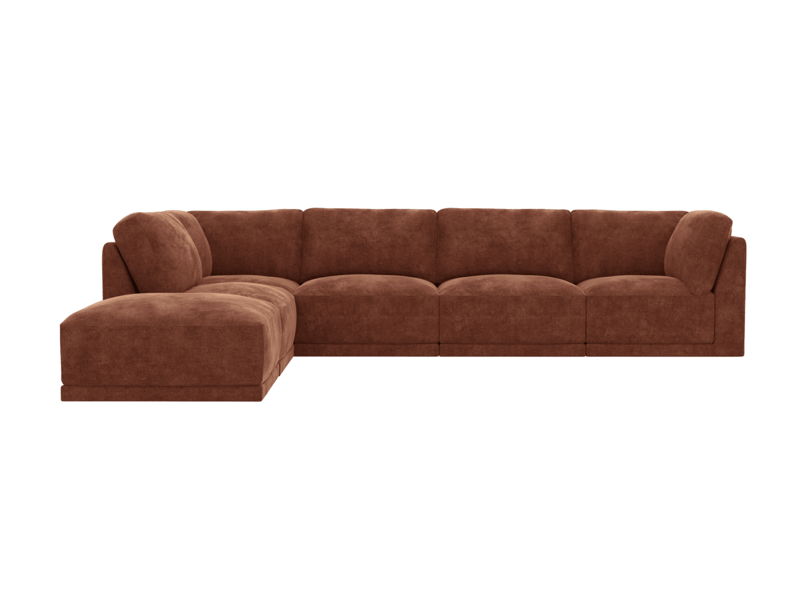 Emily Muse Rust Modular Sofa - 6 Seater color Muse Rust