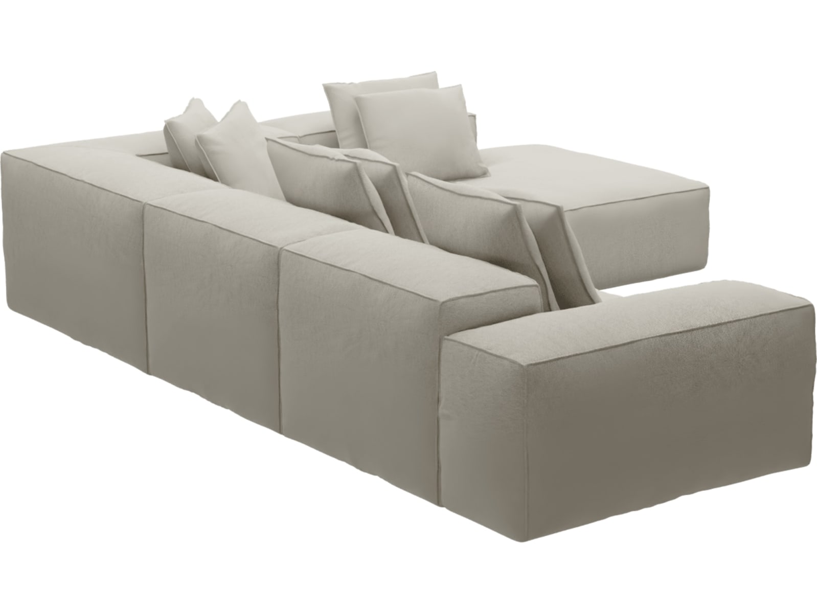 Riley Noa Desert Modular Sofa - Arm, 2x Armless, Corner, Right Terminal color Noa Desert