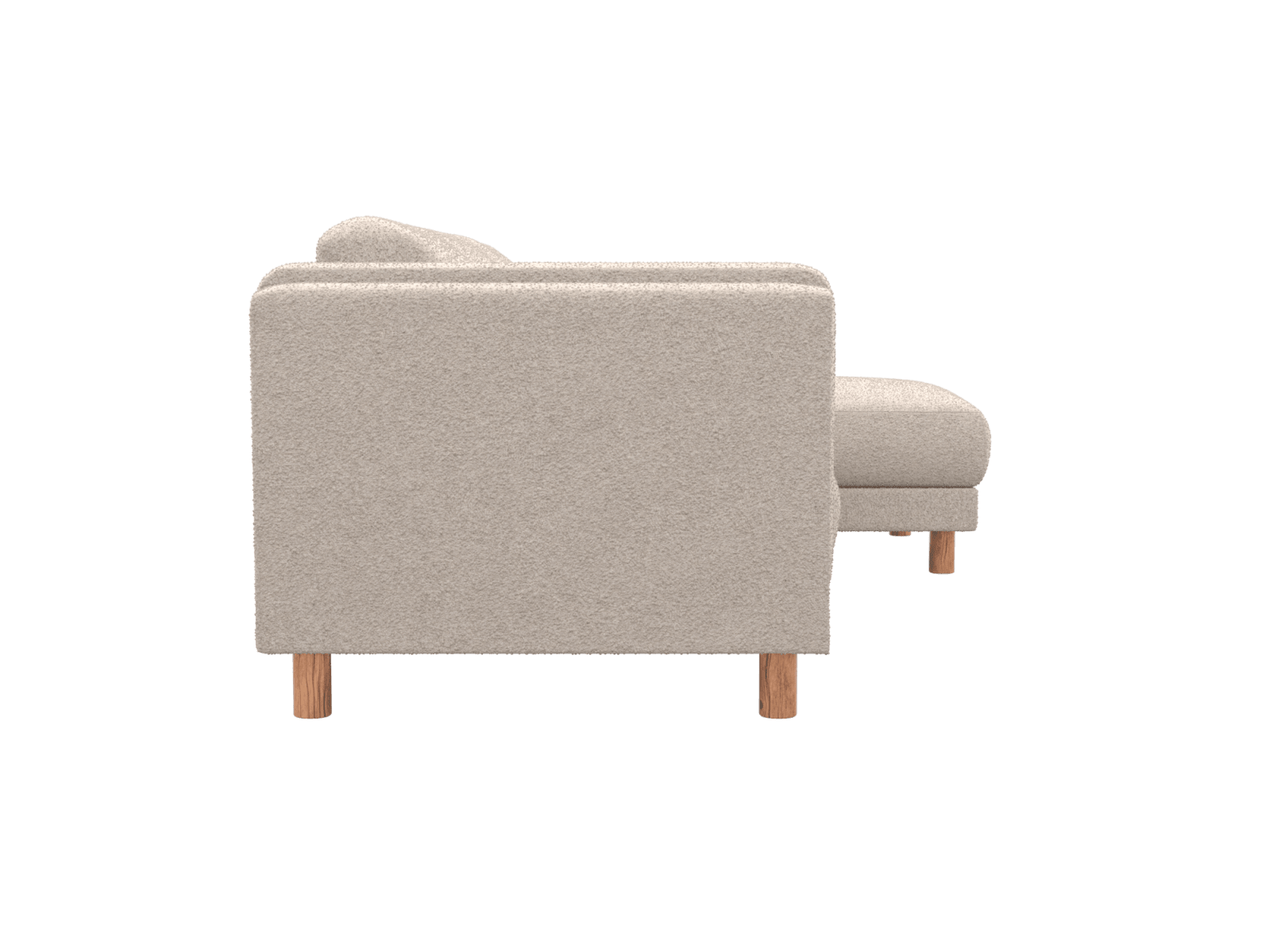 Hayes Boucle Pumice Chaise Sofa - 3 Seater color Boucle Pumice