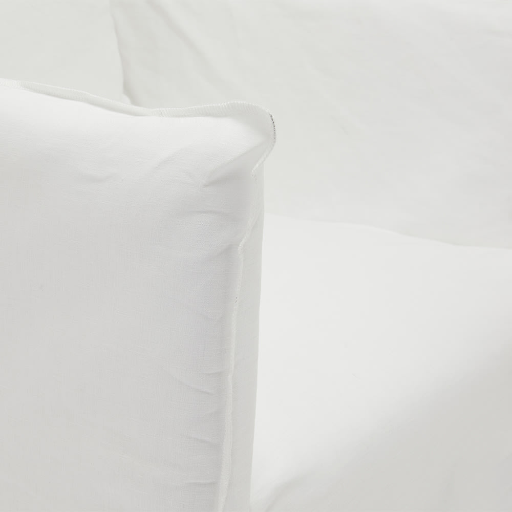 Como Linen Occasional Chair Cover Pure White - 1 Seater color Linen Pure White