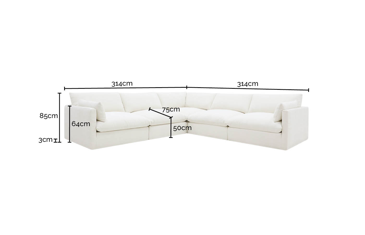 Willow Muse Driftwood Corner Sofa - 5 Seater color Muse Driftwood