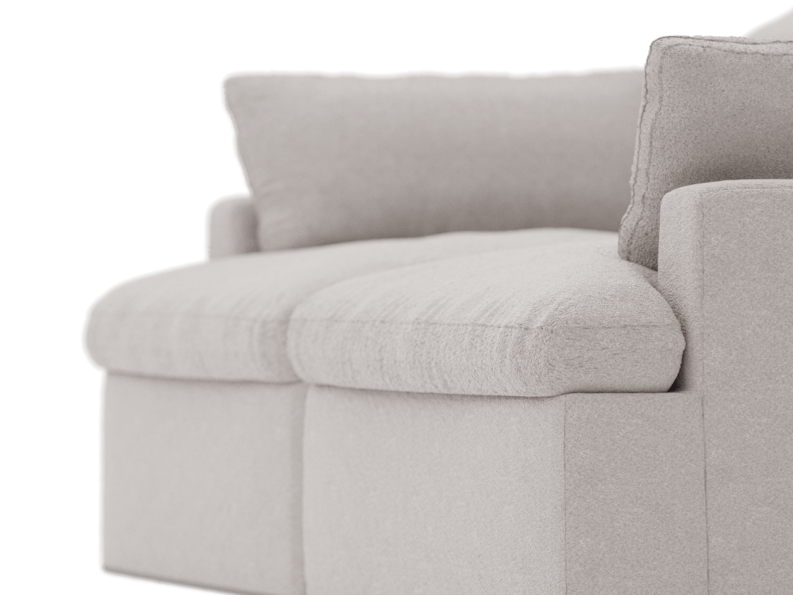 Retreat Boucle Pumice Modular Sofa - 2 Piece color Boucle Pumice