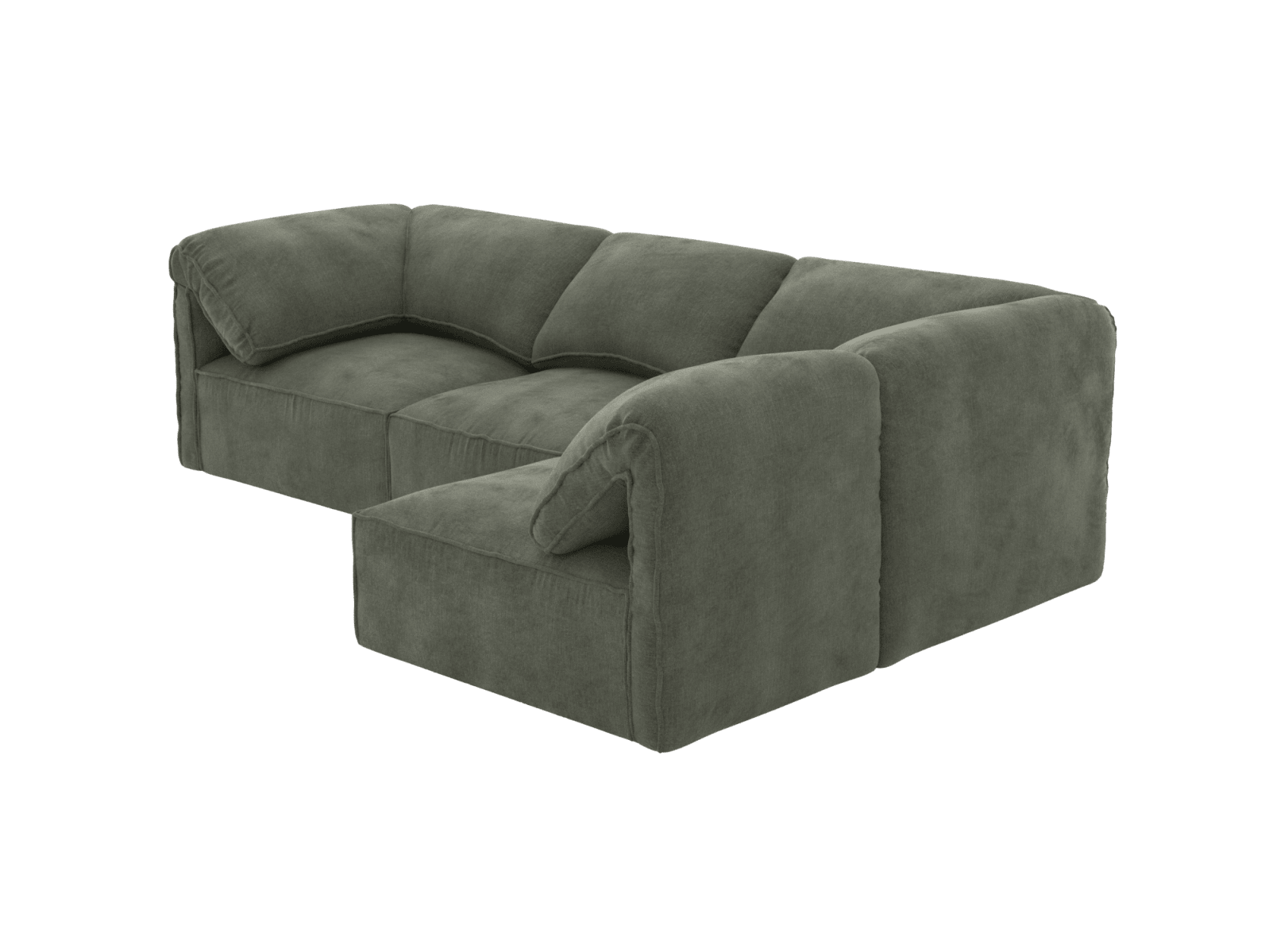 Kai Tribute Dark Jade Modular Sofa - 4 Seater color Tribute Dark Jade