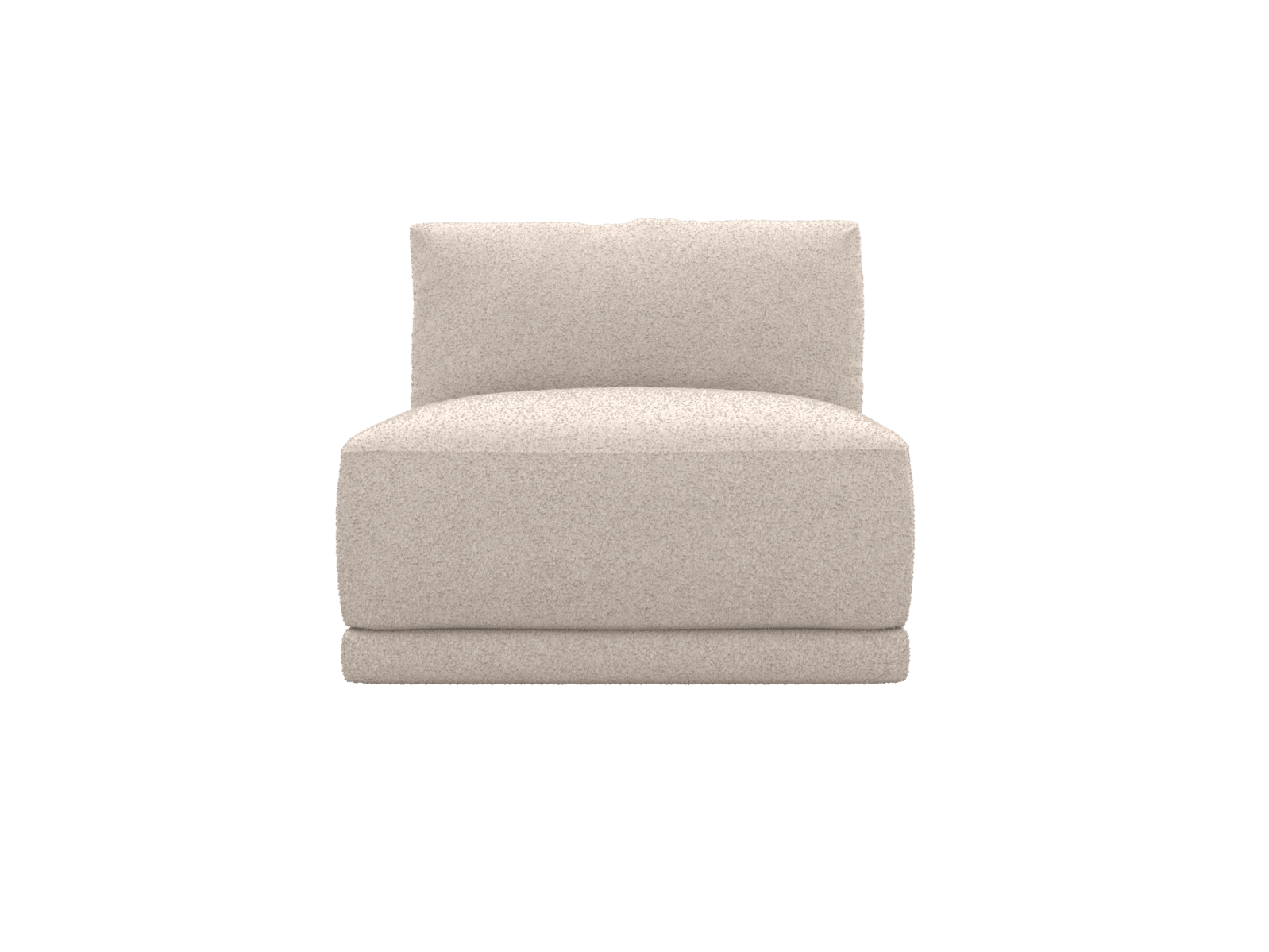 Haven Boucle Pumice 1 Seater Armless Sofa Module color Boucle Pumice