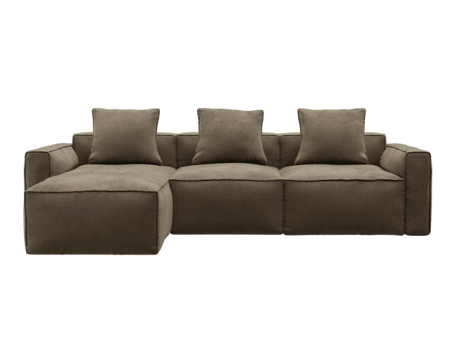 Riley Apt Tribute Walnut Sofa - 3 Seater and Ottoman color Tribute Walnut