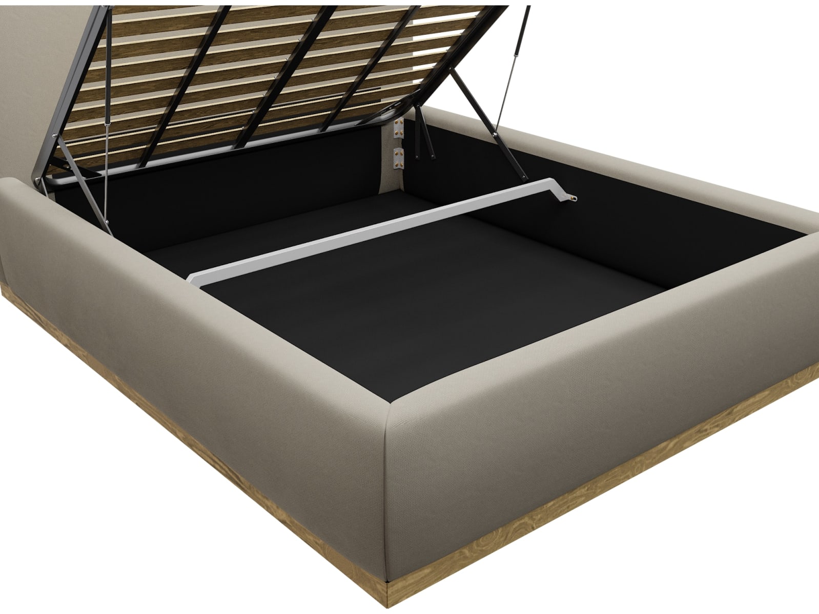 Haven Gas Lift Bed Plaza Natural color Plaza Natural