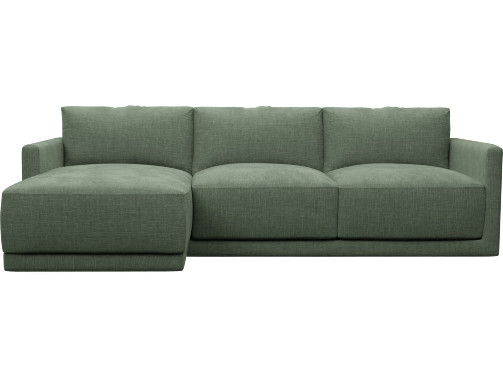 Haven Tribute Dark Jade Chaise Sofa - 3 Seater color Tribute Dark Jade