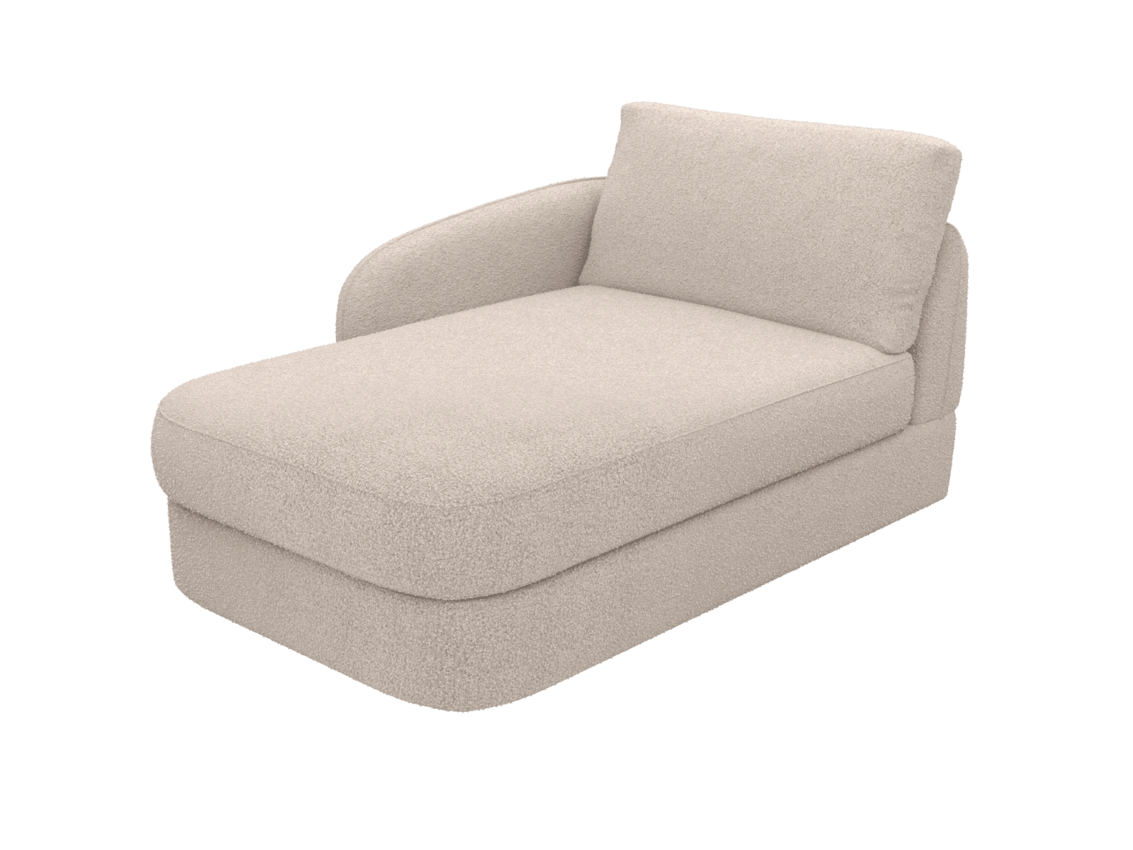Esme Boucle Pumice Left Arm Facing Chaise Module color Boucle Pumice