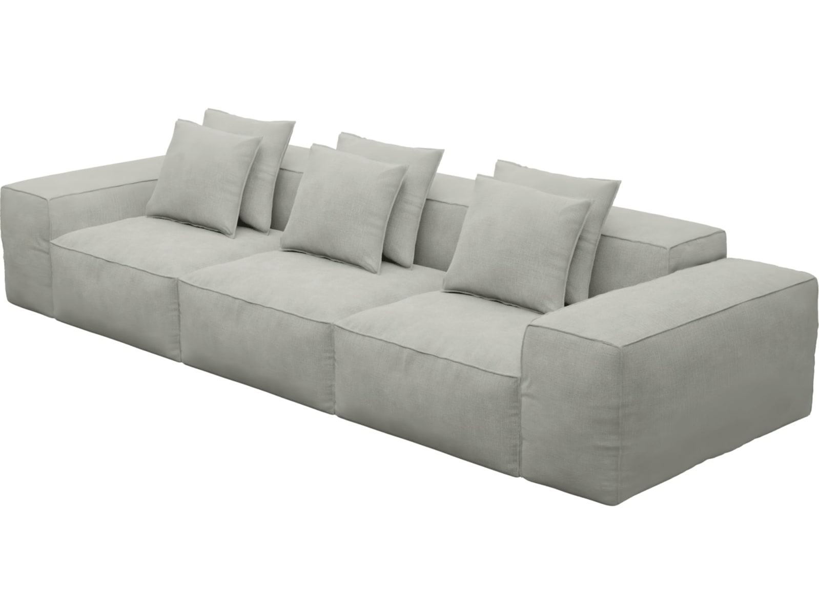 Riley Toorak Pebble Modular Sofa - 3 Seater color Toorak Pebble
