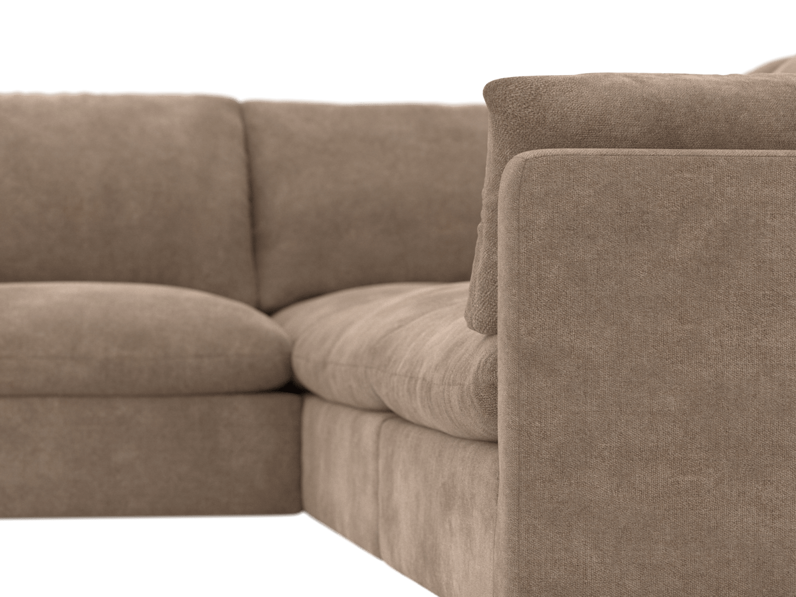 Willow Tribute Walnut Modular Sofa LAF Terminal - 5 Seater color Tribute Walnut