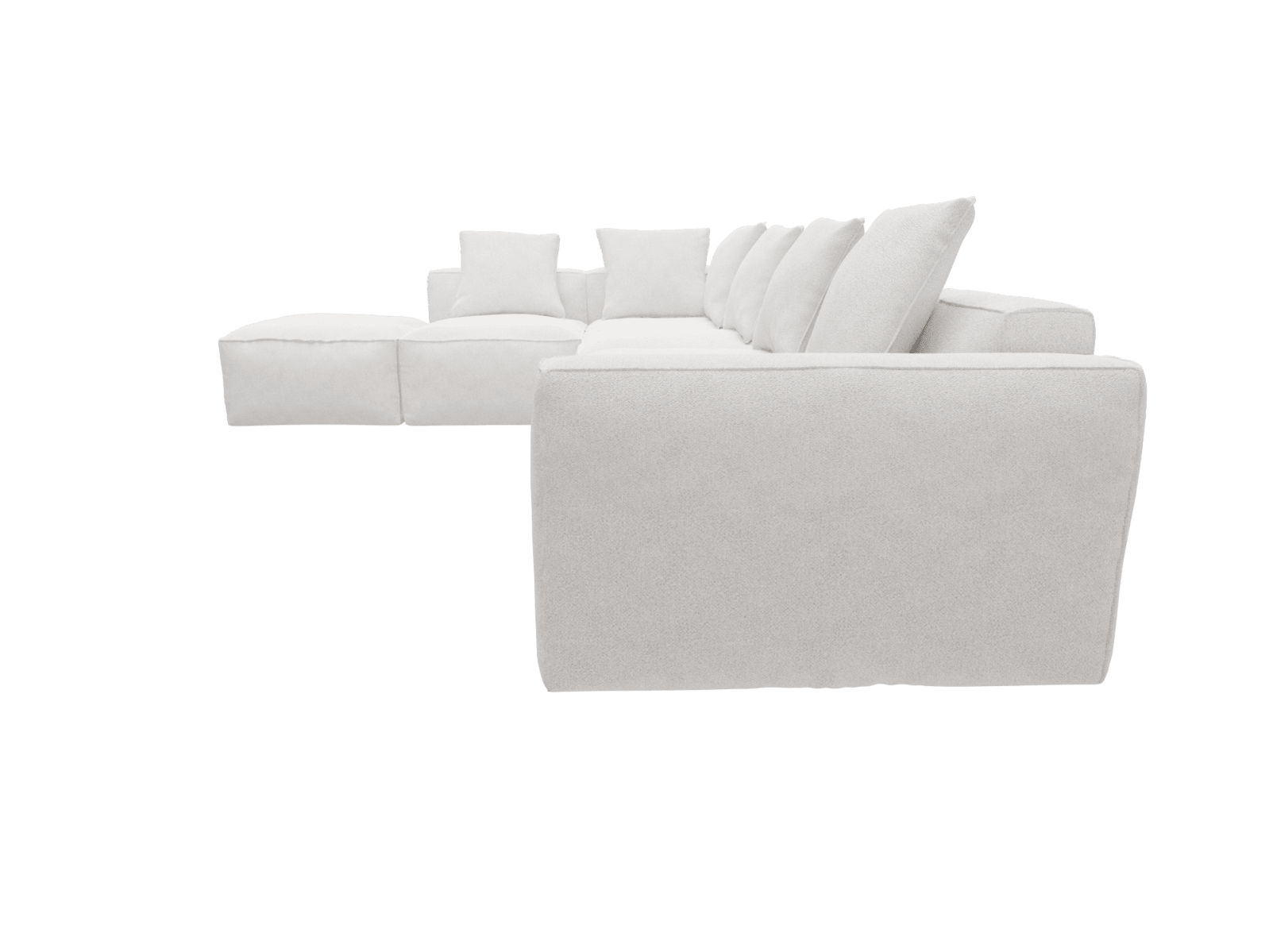 Riley Apt Noa Fog Sofa - 6 Seater LAF Terminal color Noa Fog