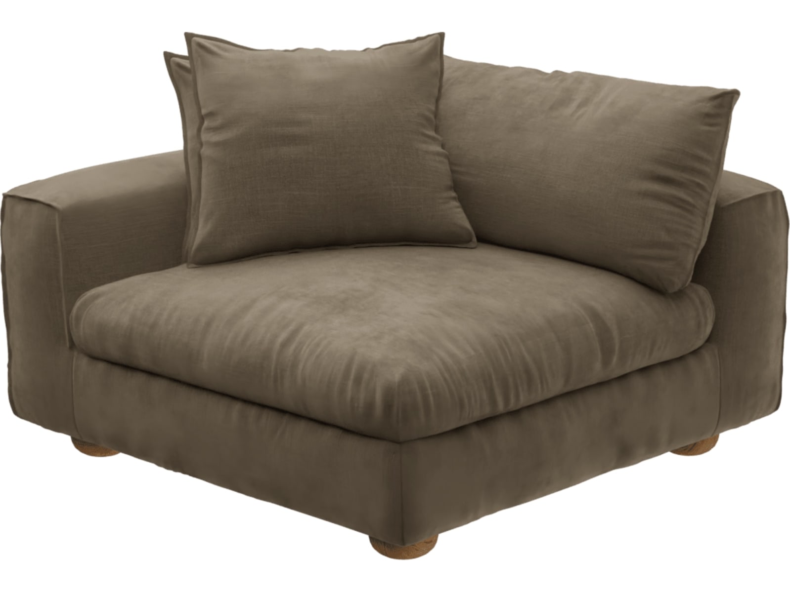 Tully Tribute Walnut Left Arm Facing Chair Module color Tribute Walnut