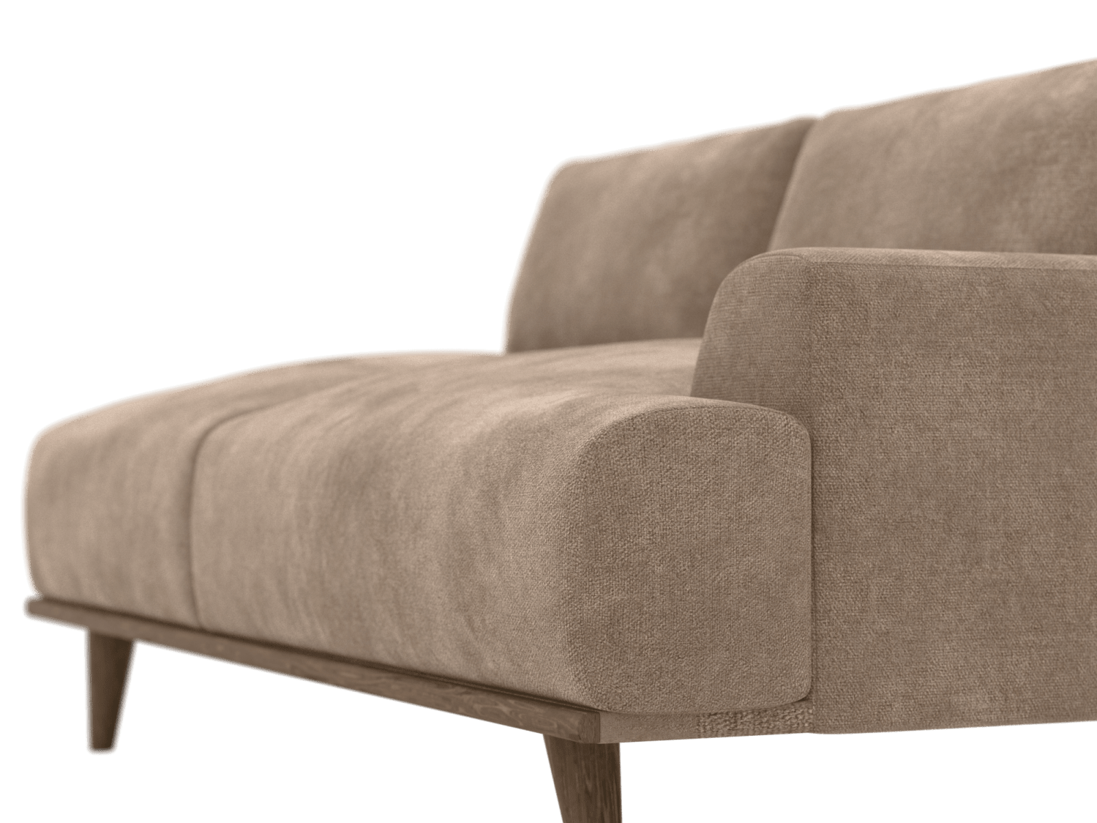 Dane Tribute Walnut 2 Seat Right Facing Sofa Module color Tribute Walnut