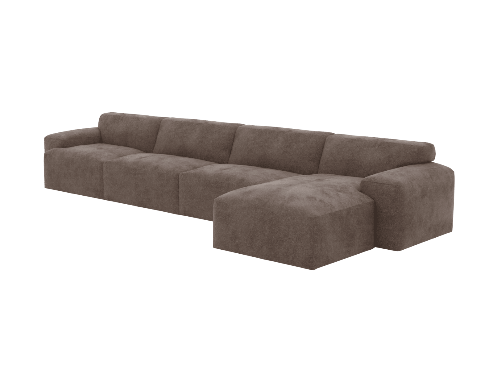 Copenhagen Muse Mink Chaise Sofa - 4 Seater color Muse Mink