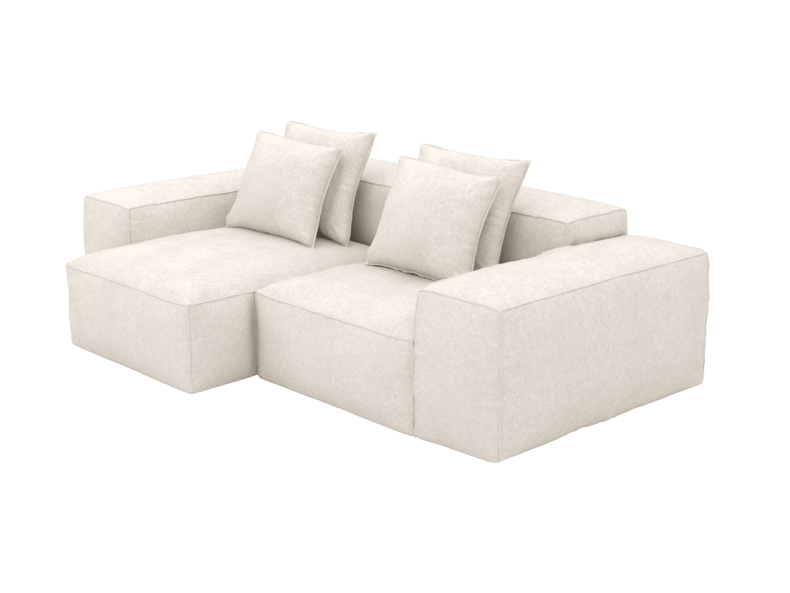 Riley Tribute Ice 2 Seater Modular Chaise Sofa color Tribute Ice
