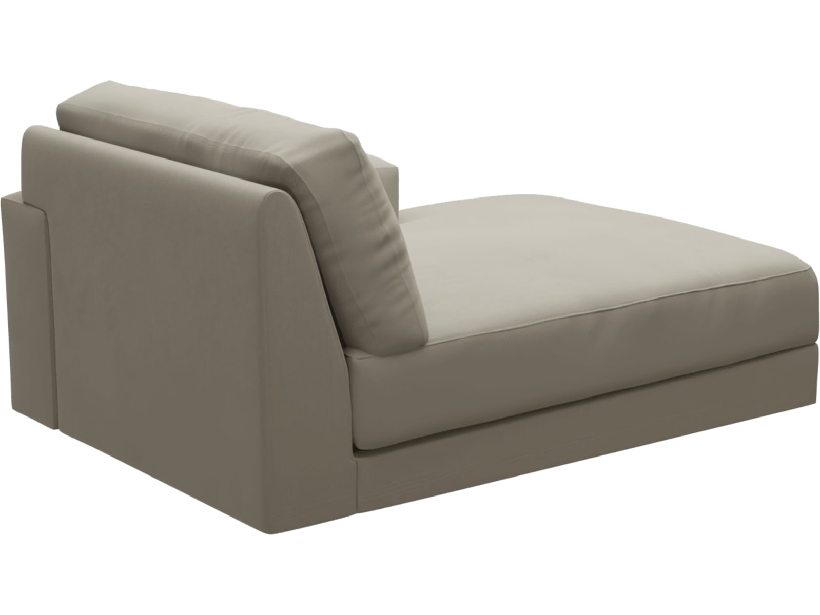 Monica Plaza Natural Right Arm Facing Chaise Module color Plaza Natural