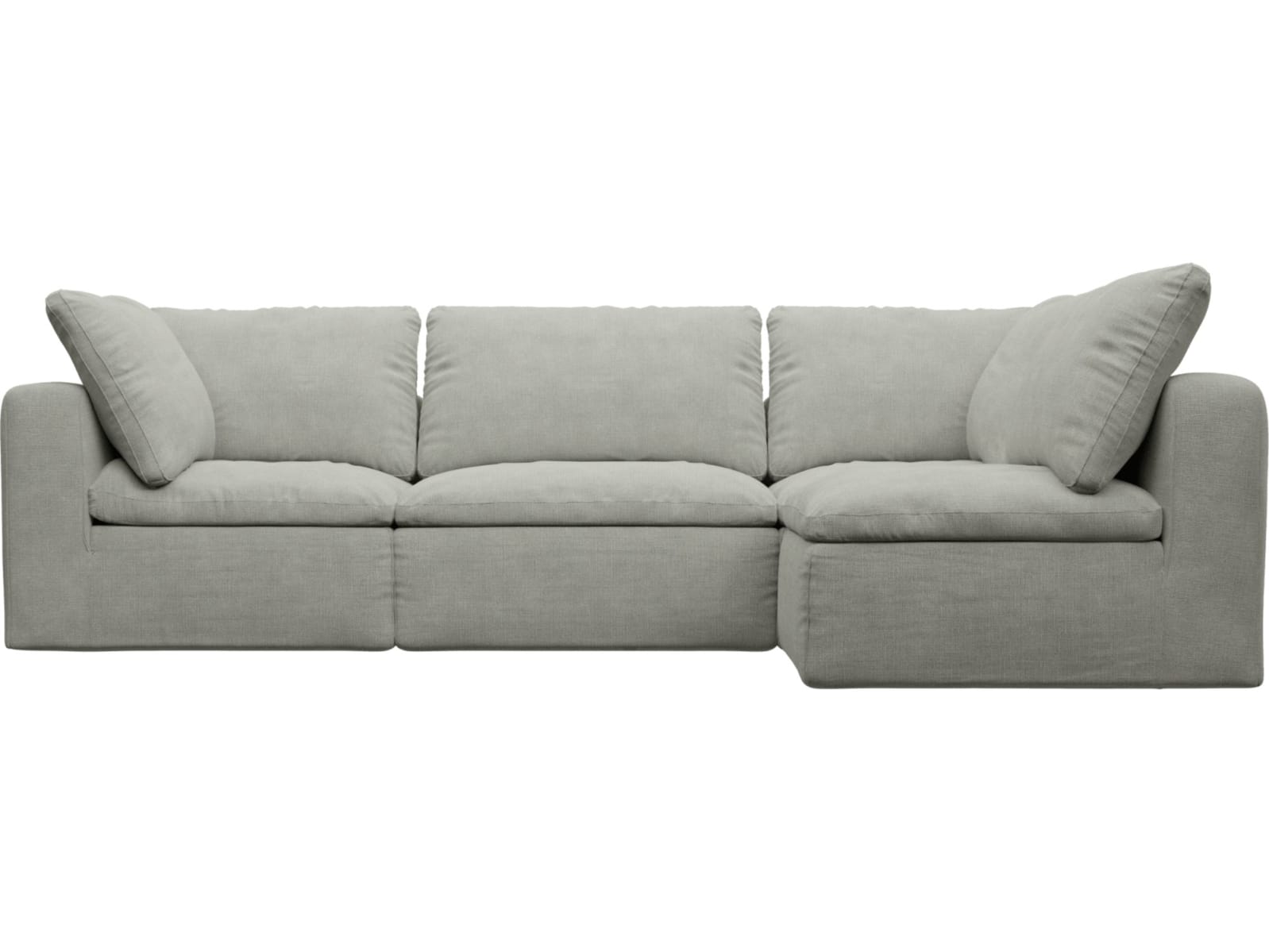 Cloud Toorak Pebble Modular Sofa - 4 Piece color Toorak Pebble