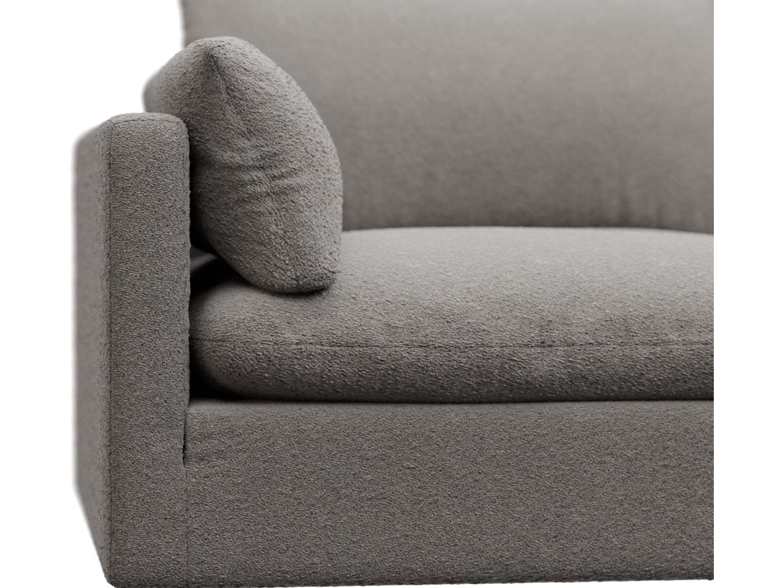 Willow Boucle Pumice Modular Sofa - 3 Seater color Boucle Pumice