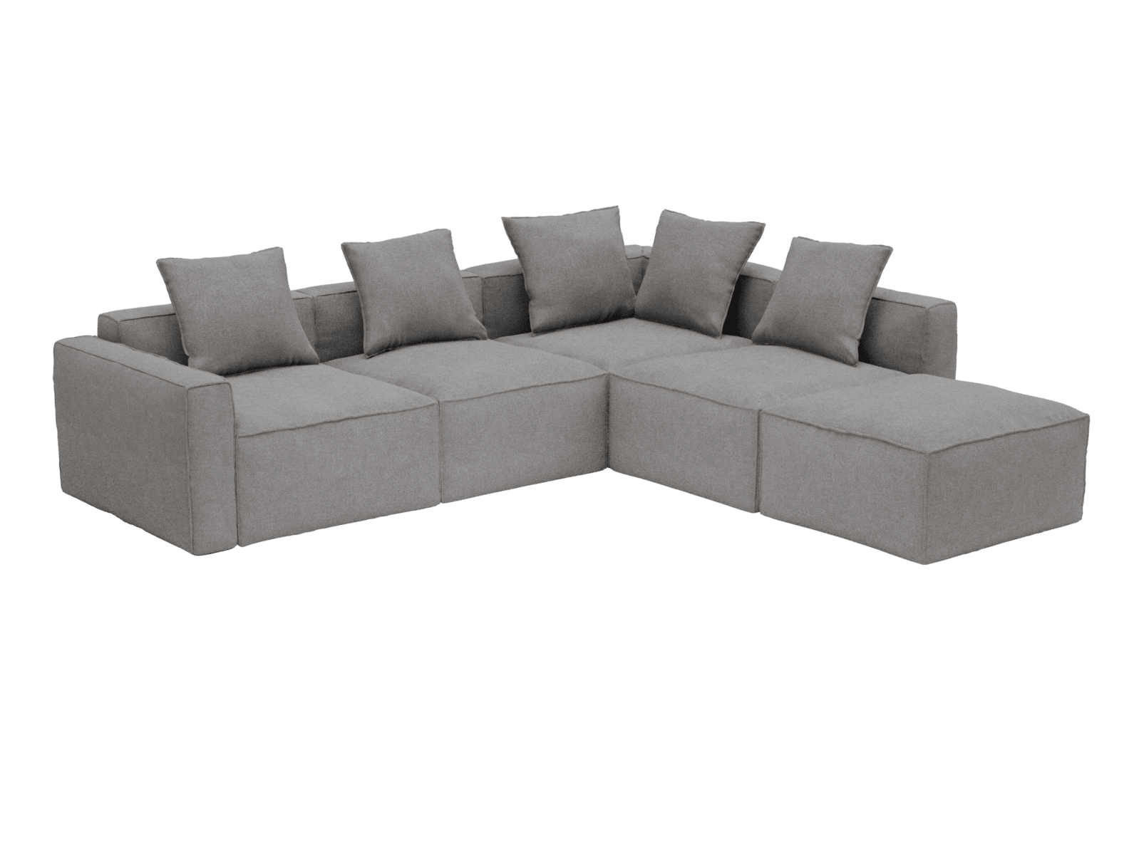 Riley Apt California Slate Sofa - 5 Seater RAF Terminal color California Slate
