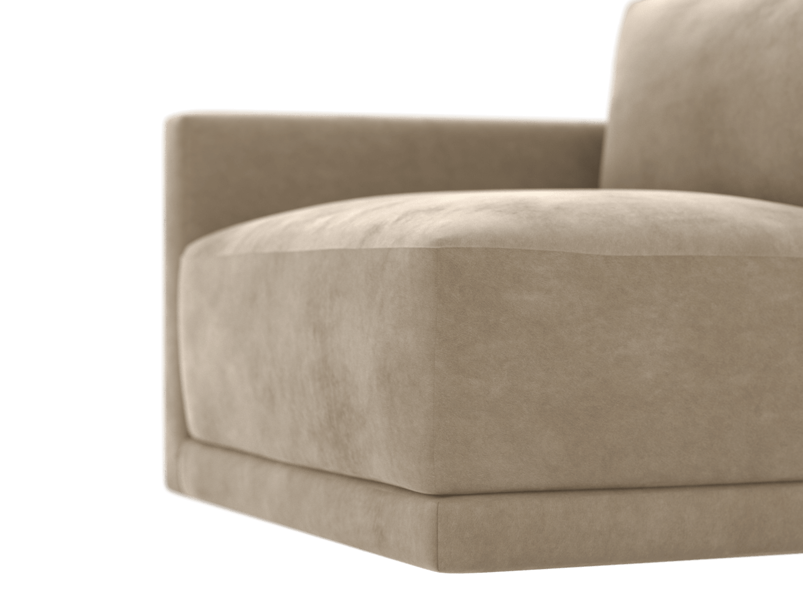 Haven Muse Soft Brown Left Arm Facing Sofa Module color Muse Soft Brown