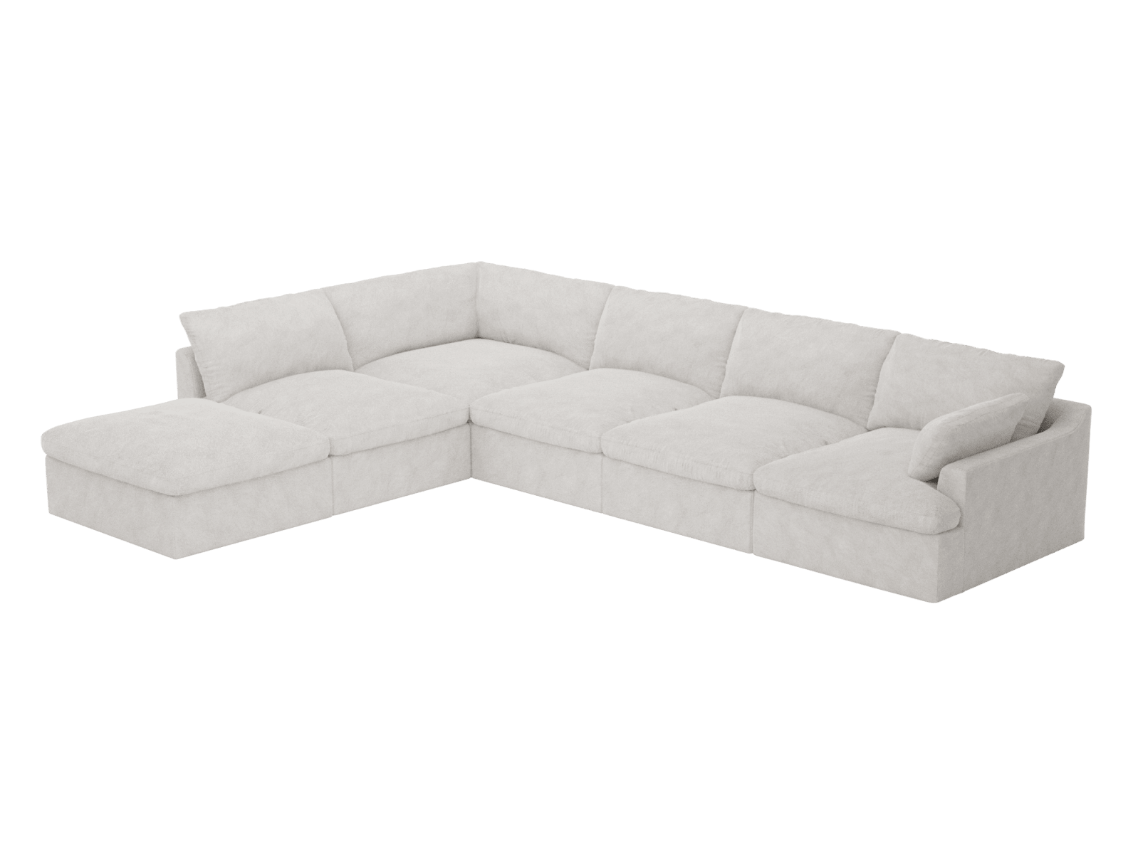 Retreat California Ivory Modular Sofa - 6 Seater LAF Terminal color California Ivory