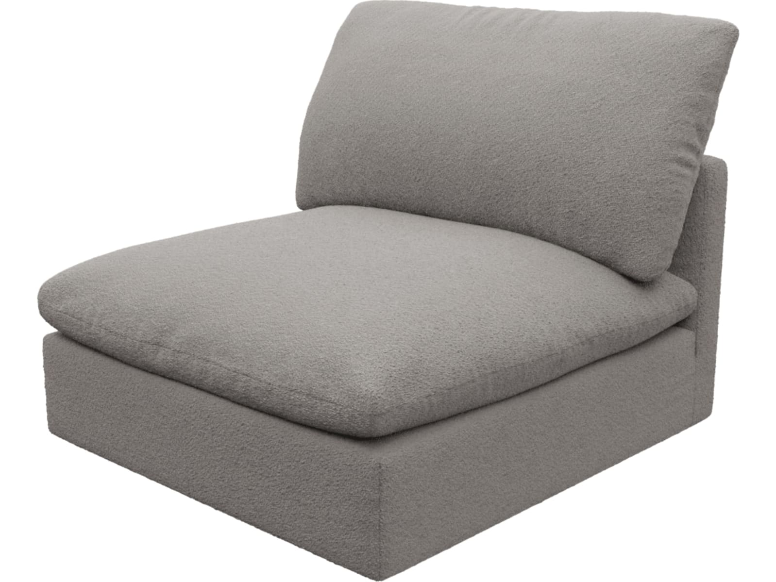 Willow Boucle Pumice Armless Sofa Module color Boucle Pumice