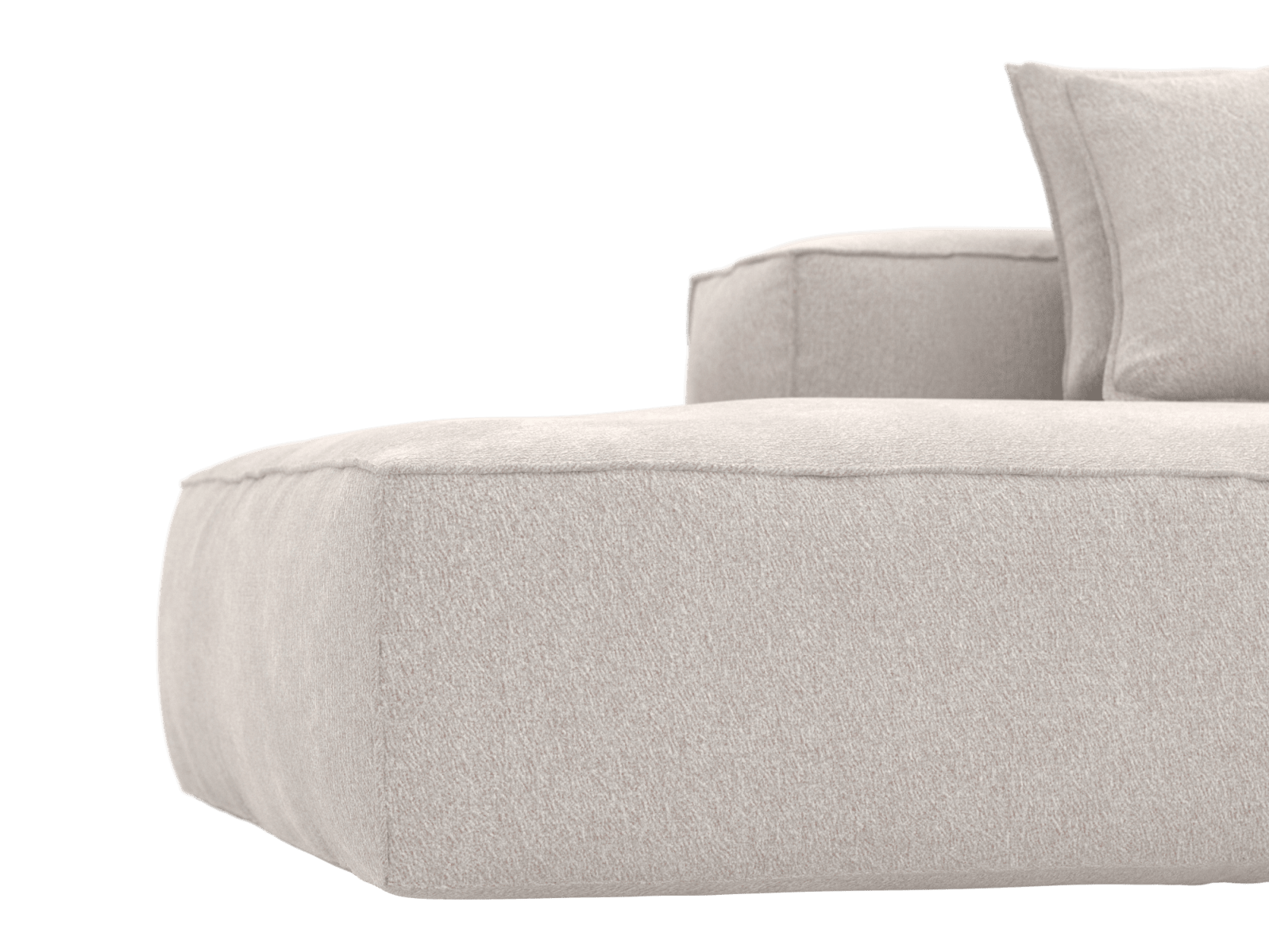 Riley Toorak Pearl 6 Seater Terminal Left Modular Sofa color Toorak Pearl