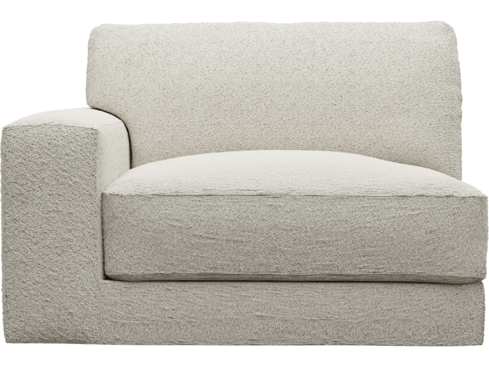 Monica Boucle Ivory Left Arm Facing Chair Module color Boucle Ivory