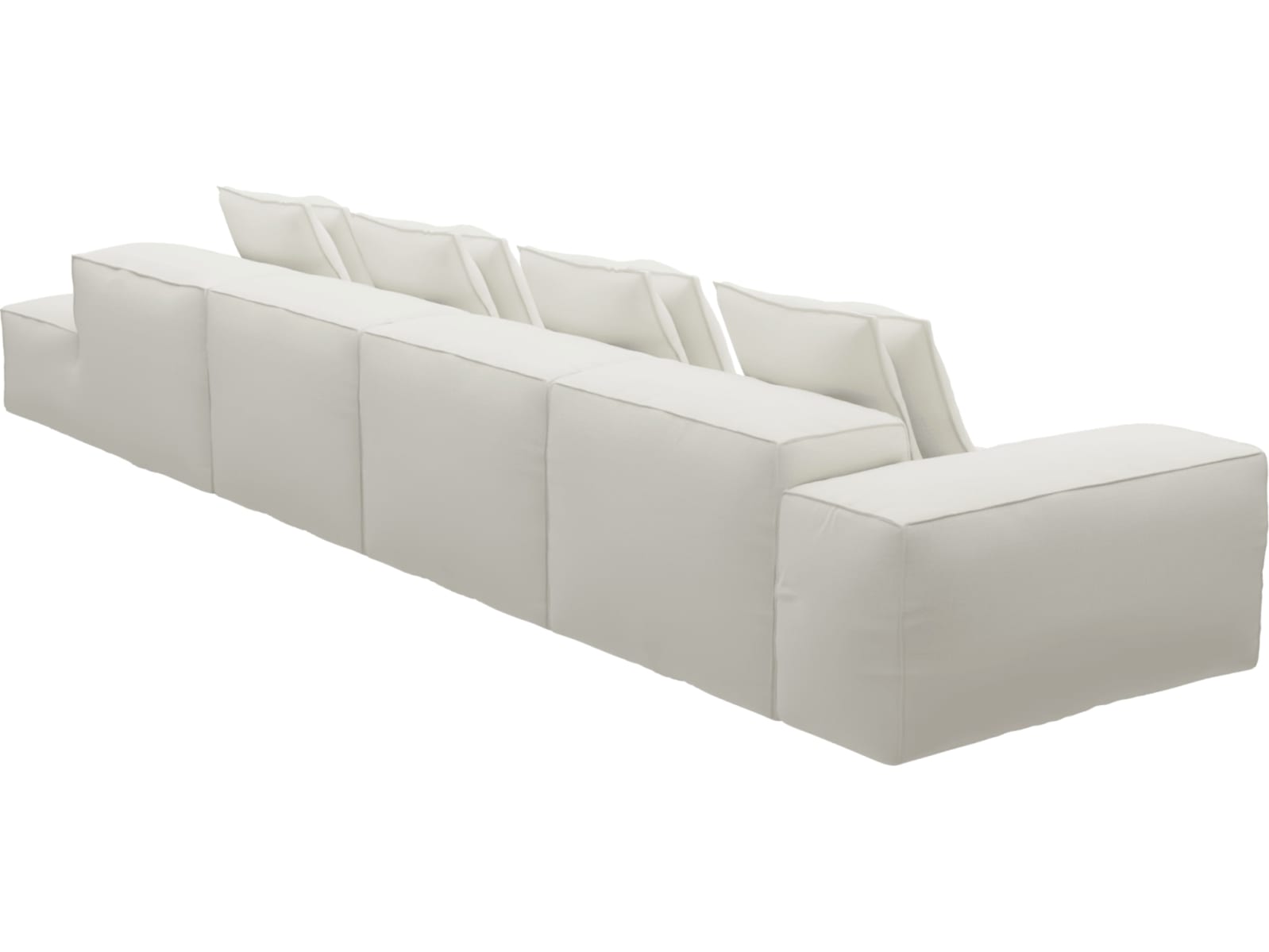 Riley Tribute Shell Modular Sofa - 1x Arm, 3x Armless, 1x Right Terminal color Tribute Shell